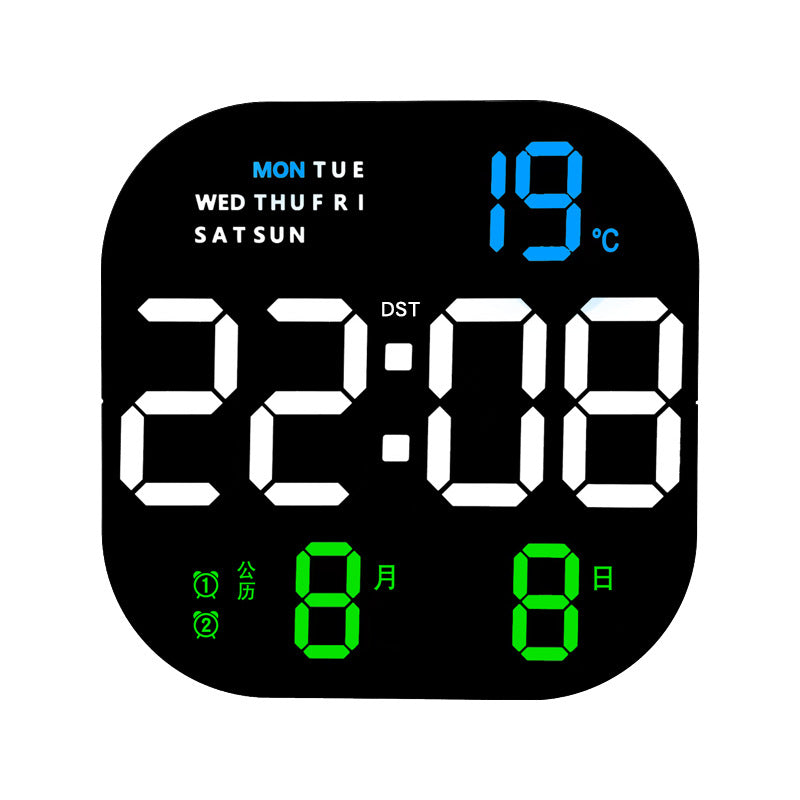 Clock Living Room Wall Clock Desktop Alarm Clock Simple LED Alarm Clock