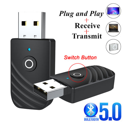 3 in 1 Bluetooth 5.0 Adapter Car Computer TV AUX Audio Bluetooth Speaker Receiver Transmitter Adapter