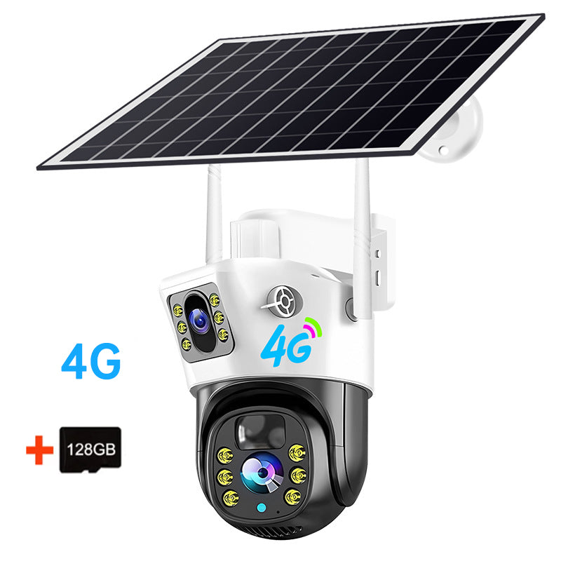 4G Solar Camera 4MP Dual Lens Home Security  Camera With Solar Panel V380PRO