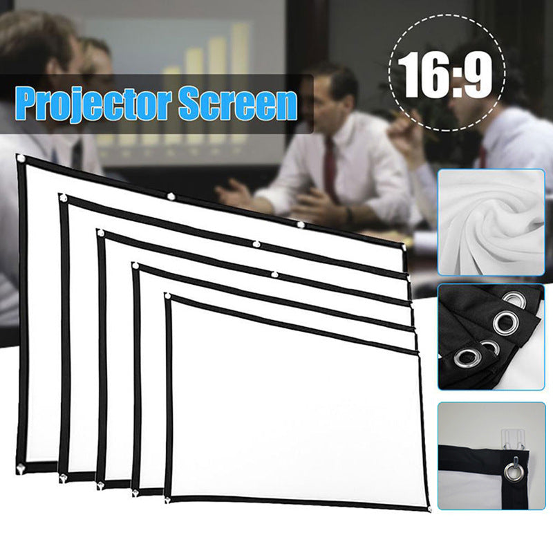 Projector Screen 16:9 Portable Projection Screen 120Inch Outdoor HD Movie Screen 180° Cinema Screen For Travel Home Theater