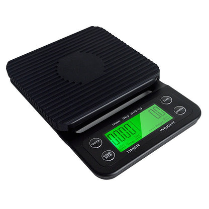 Electronic Weighing Coffee Scale Black