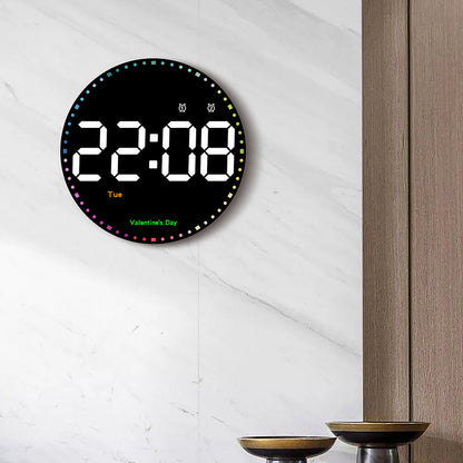 Digital electronic clock calendar wall clock LED clock colorful clock