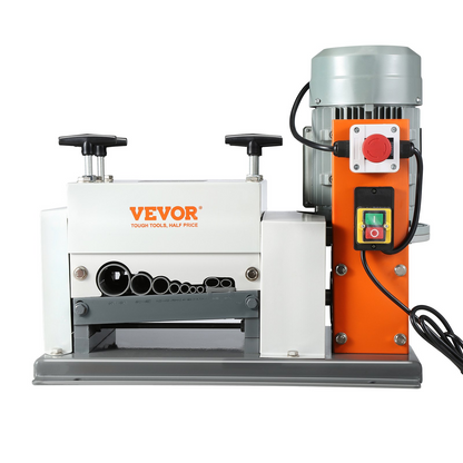 VEVOR Automatic Wire Stripping Machine, 0.06''-1.57'' Electric Motorized Cable Stripper, 1500 W, 88 ft/min Wire Peeler with Double Blades (Cut/Peel), 9 Channels for Scrap Copper Recycling