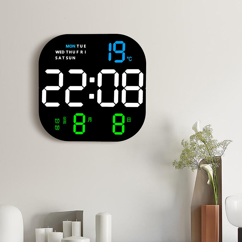 Clock Living Room Wall Clock Desktop Alarm Clock Simple LED Alarm Clock