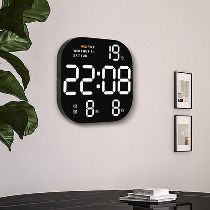 Clock Living Room Wall Clock Desktop Alarm Clock Simple LED Alarm Clock