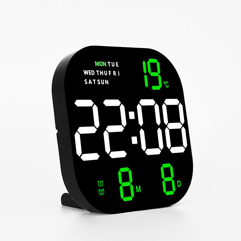 Clock Living Room Wall Clock Desktop Alarm Clock Simple LED Alarm Clock