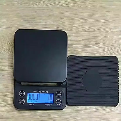 Electronic Weighing Coffee Scale Black