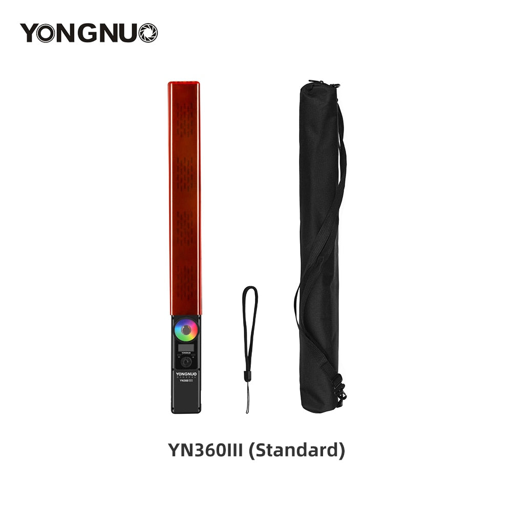 Yongnuo YN360 III YN360III Handheld 3200K-5500K RGB Colorful Ice Stick LED Video Light Touch Adjusting Controlled by Phone App