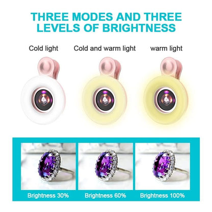 Mobile Phone Lens 15x Macro Lens Beauty Shooting Eyelashes Nails Make-Up Makeup Photo Fill Light LQ190