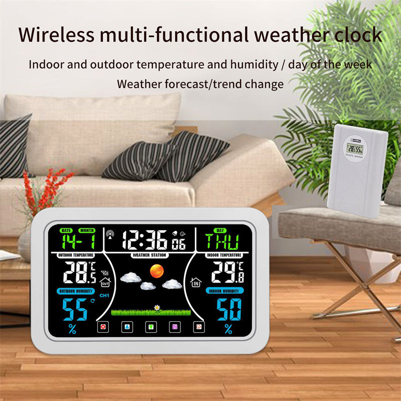 Touch screen weather clock wireless weather forecast clock electronic clock