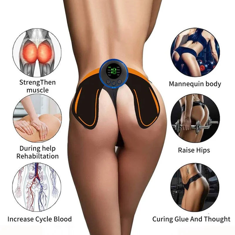 Electric Muscle Stimulator EMS Wireless Buttocks Hip Trainer Abdominal ABS Stimulator Fitness Body Slimming Massager