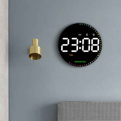 Digital electronic clock calendar wall clock LED clock colorful clock