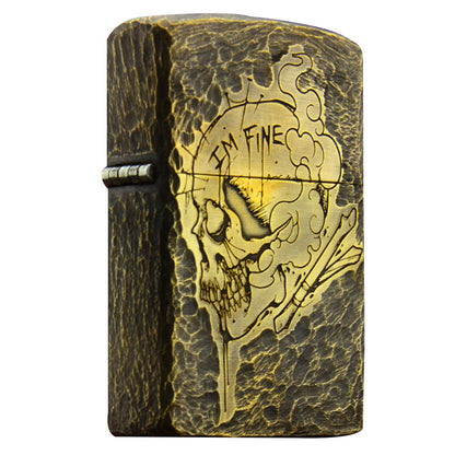 ZORRO Zorro brass side skull kerosene lighter