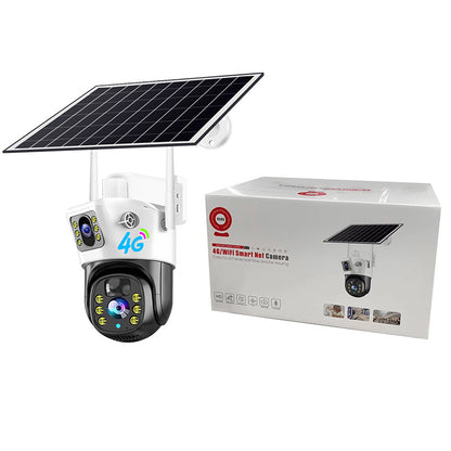 4G Solar Camera 4MP Dual Lens Home Security  Camera With Solar Panel V380PRO