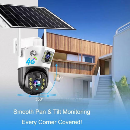 4G Solar Camera 4MP Dual Lens Home Security  Camera With Solar Panel V380PRO