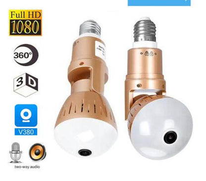 200W  Camera Bulb Lamp light Wireless 2MP HD 360 Degrees Panoramic Light Home Cctv Security Video Surveillance Wifi  Camera