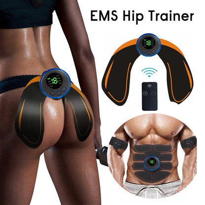 Electric Muscle Stimulator EMS Wireless Buttocks Hip Trainer Abdominal ABS Stimulator Fitness Body Slimming Massager