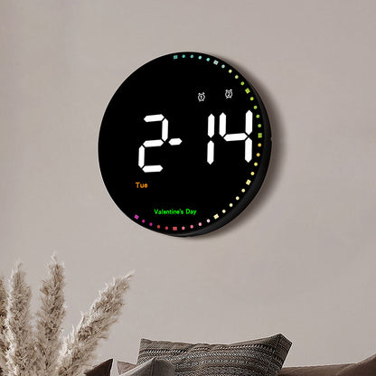 Digital electronic clock calendar wall clock LED clock colorful clock